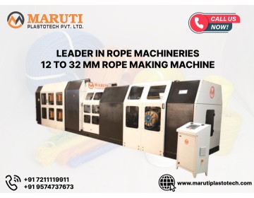 Rope Making Machine 12 to 32 mm Manufacturer in India.